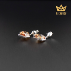 Octagonal Champagne Earrings