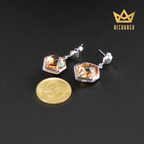 Octagonal Champagne Earrings