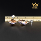 Octagonal Champagne Earrings