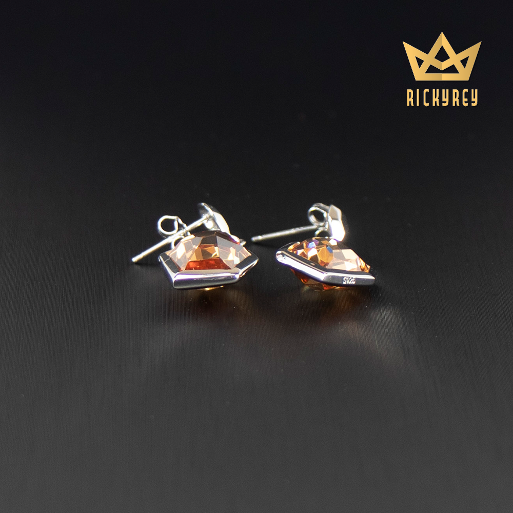 Octagonal Champagne Earrings